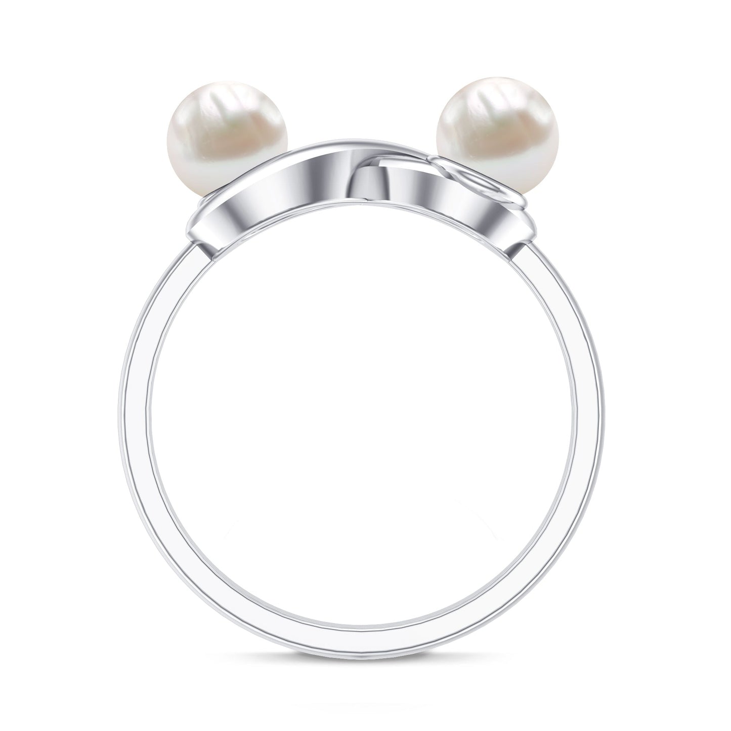 Toi et Moi Freshwater Pearl Infinity Promise Ring