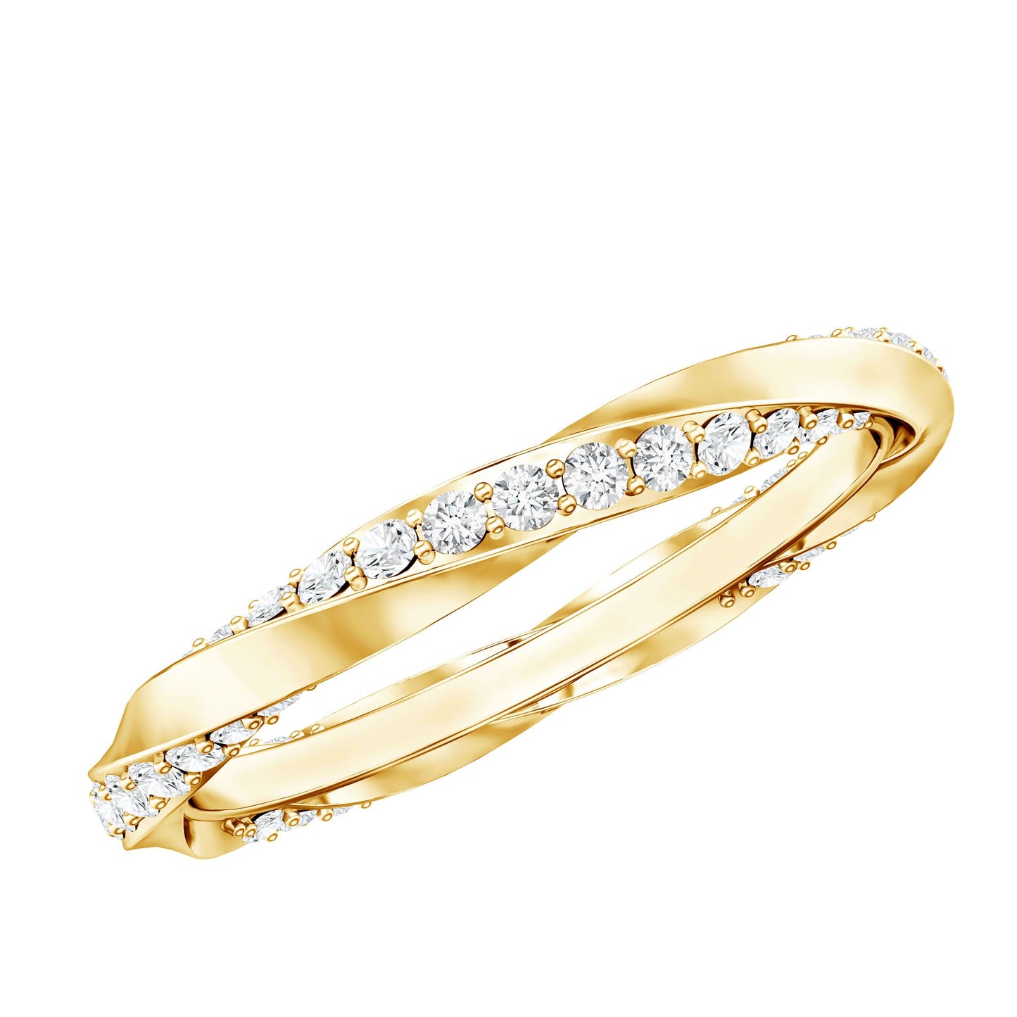 Certified Real Diamond Twisted Eternity Ring