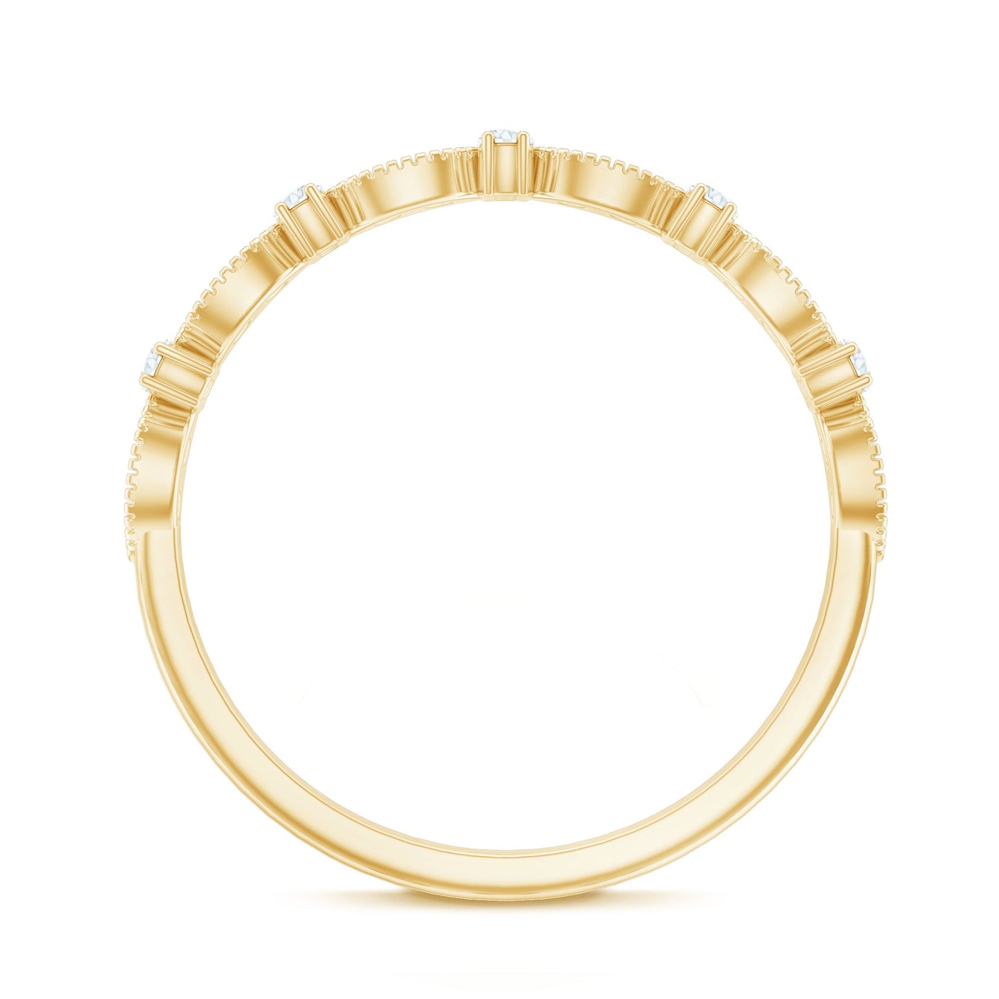 Designer Diamond Half Eternity Ring for Valentines