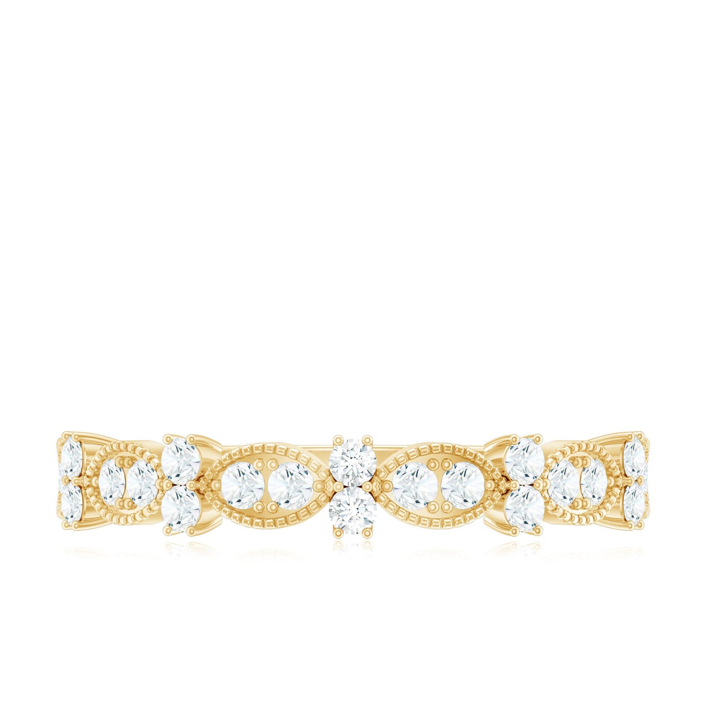 Designer Diamond Half Eternity Ring for Valentines