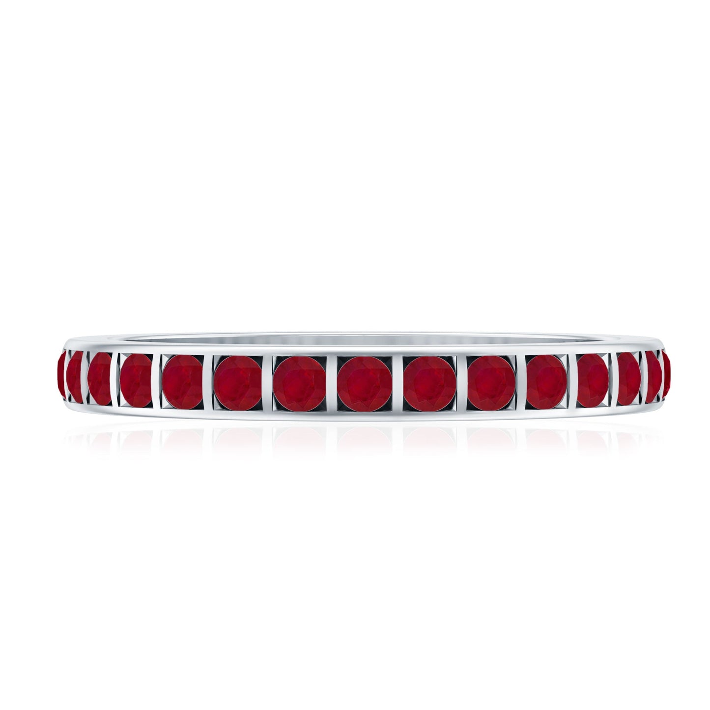Bar Set Ruby Contemporary Eternity Ring