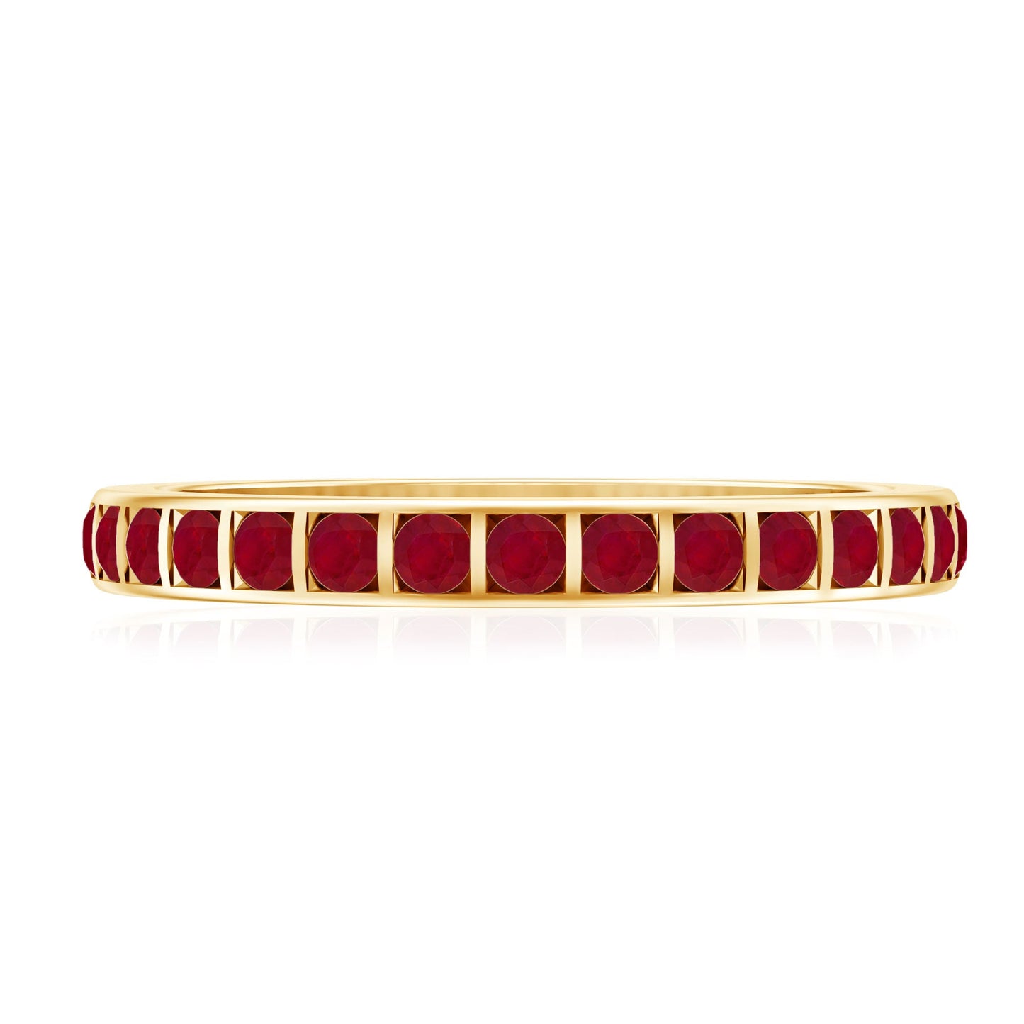 Bar Set Ruby Contemporary Eternity Ring