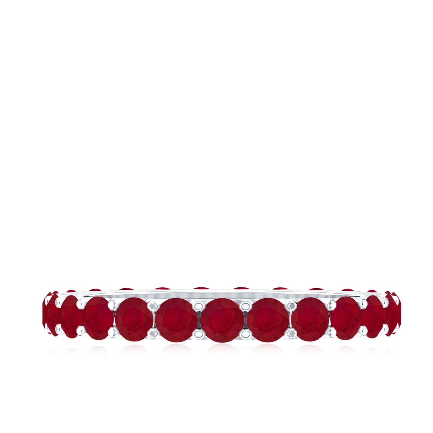 Natural Ruby Eternity Stackable Ring for Women