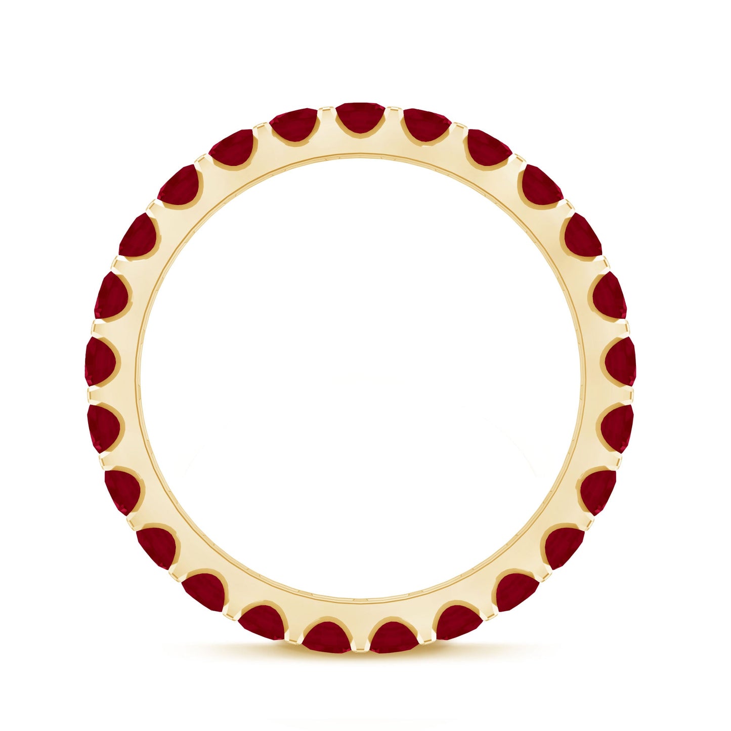 Natural Ruby Eternity Stackable Ring for Women