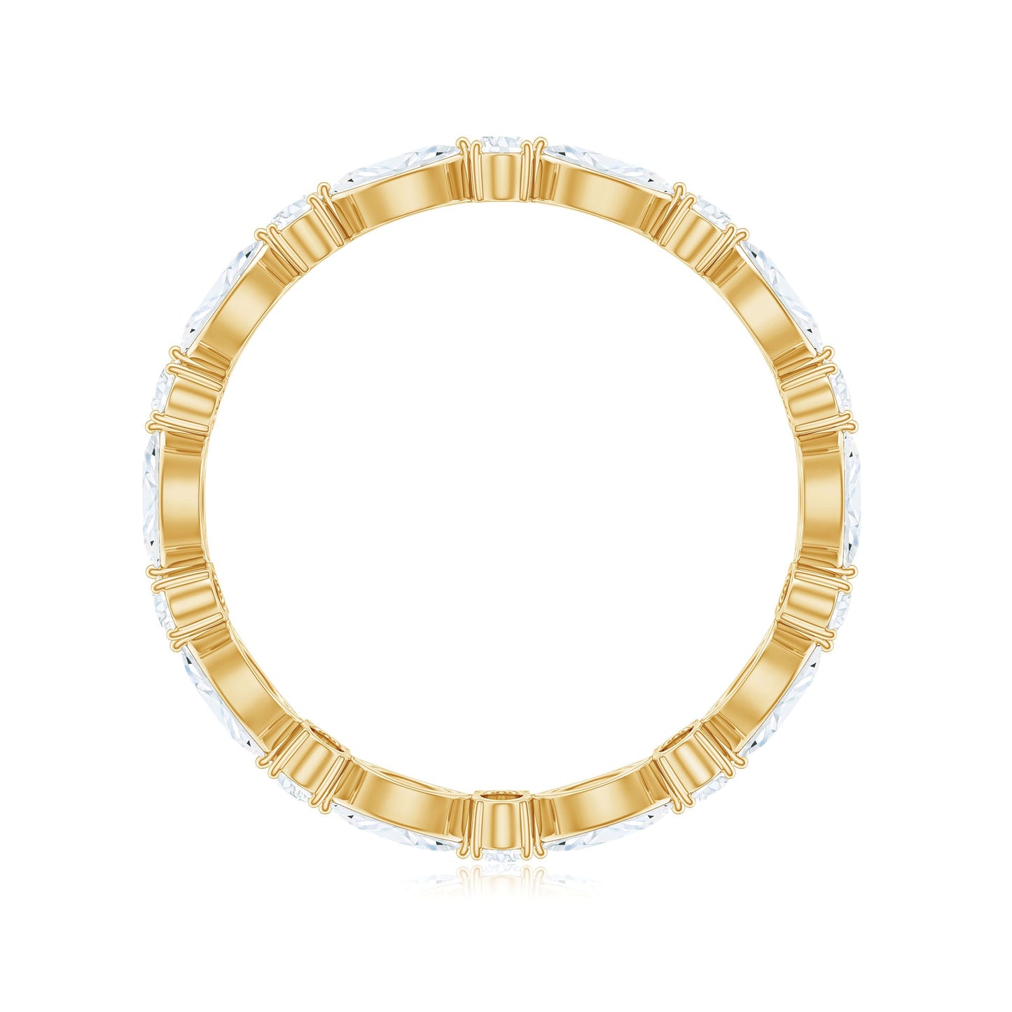 Oval and Marquise Cut Moissanite Stackable Eternity Ring