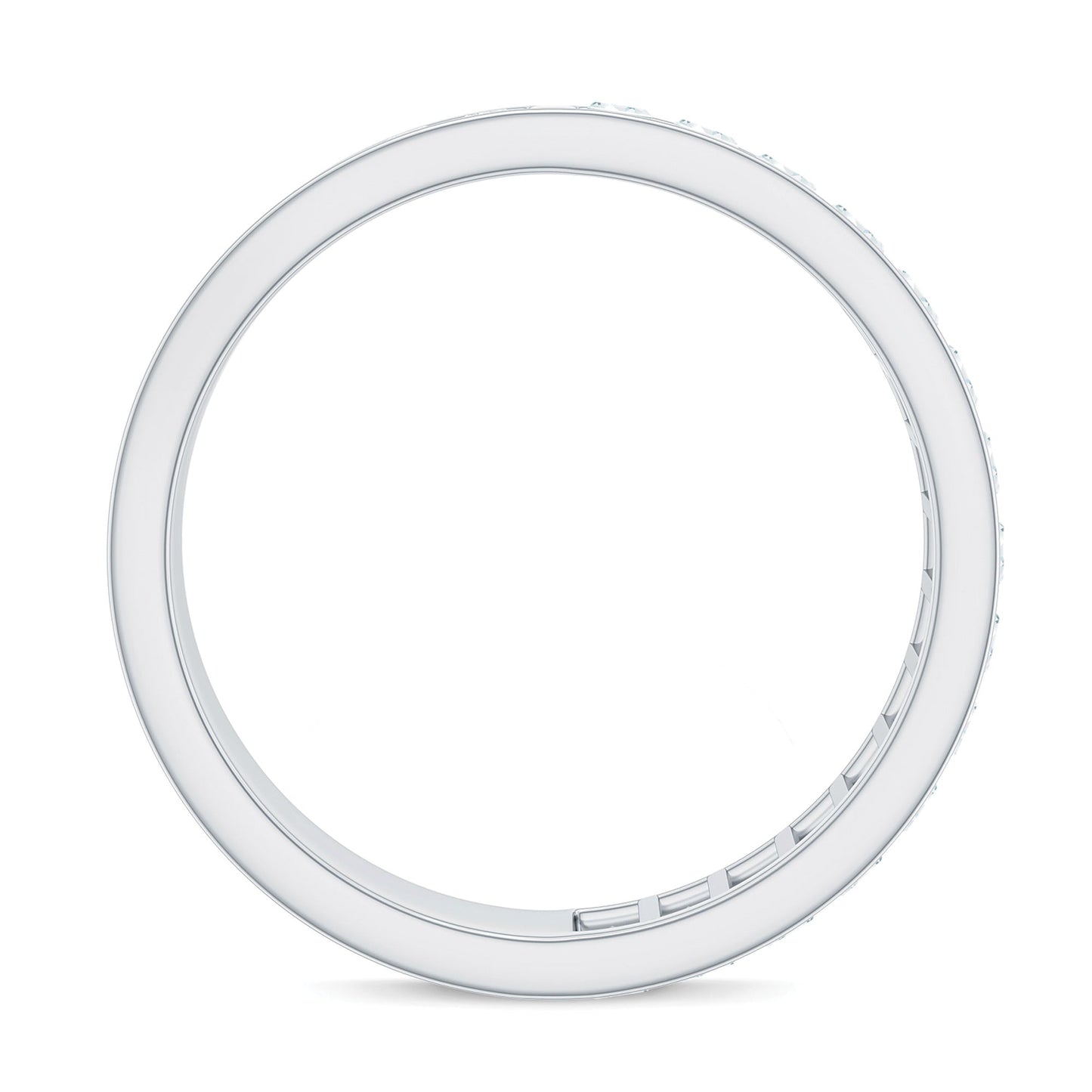 Certified Moissanite Wide Eternity Wedding Band