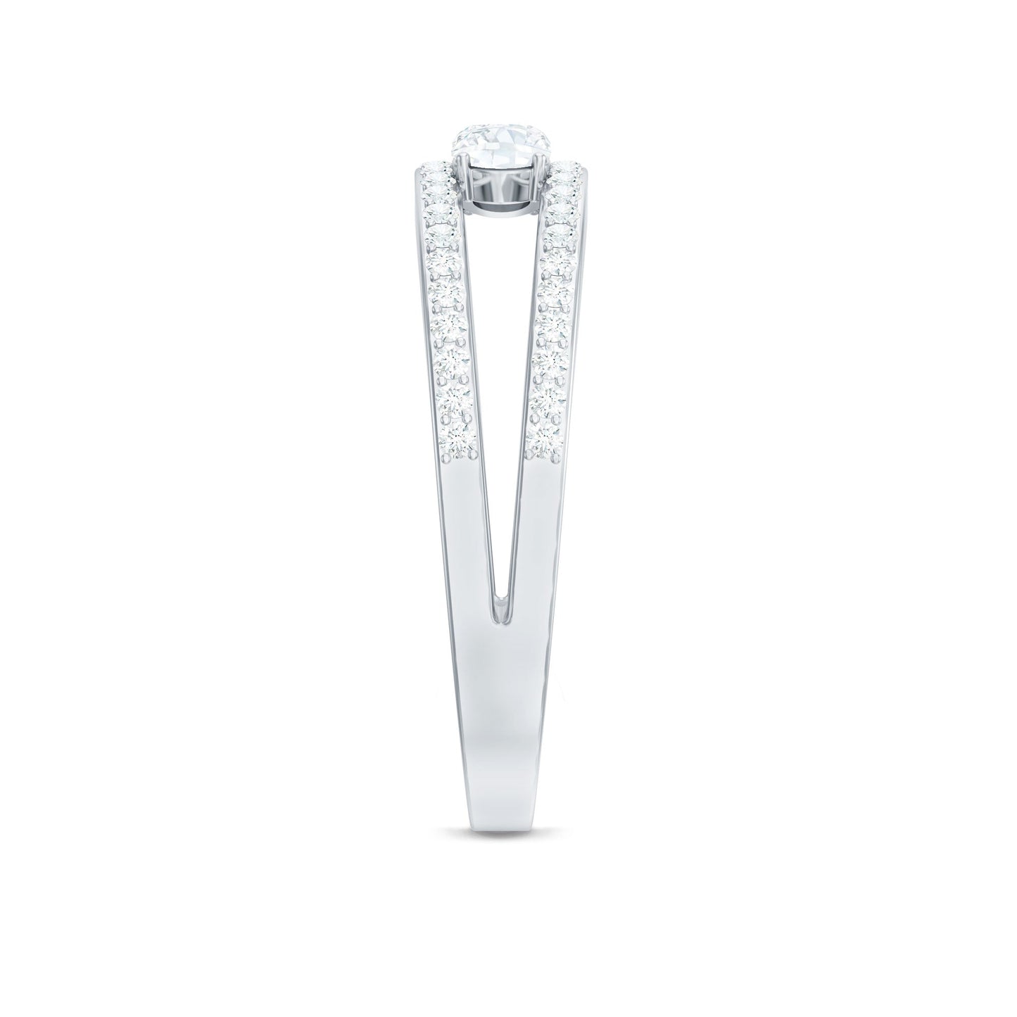 Certified Moissanite 3 Stone Anniversary Ring for Women