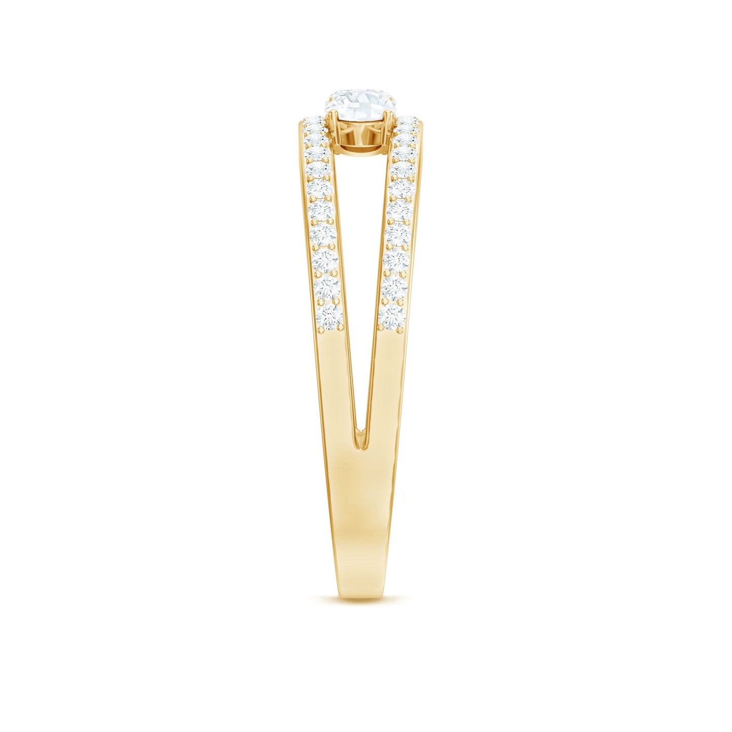 Certified Moissanite 3 Stone Anniversary Ring for Women