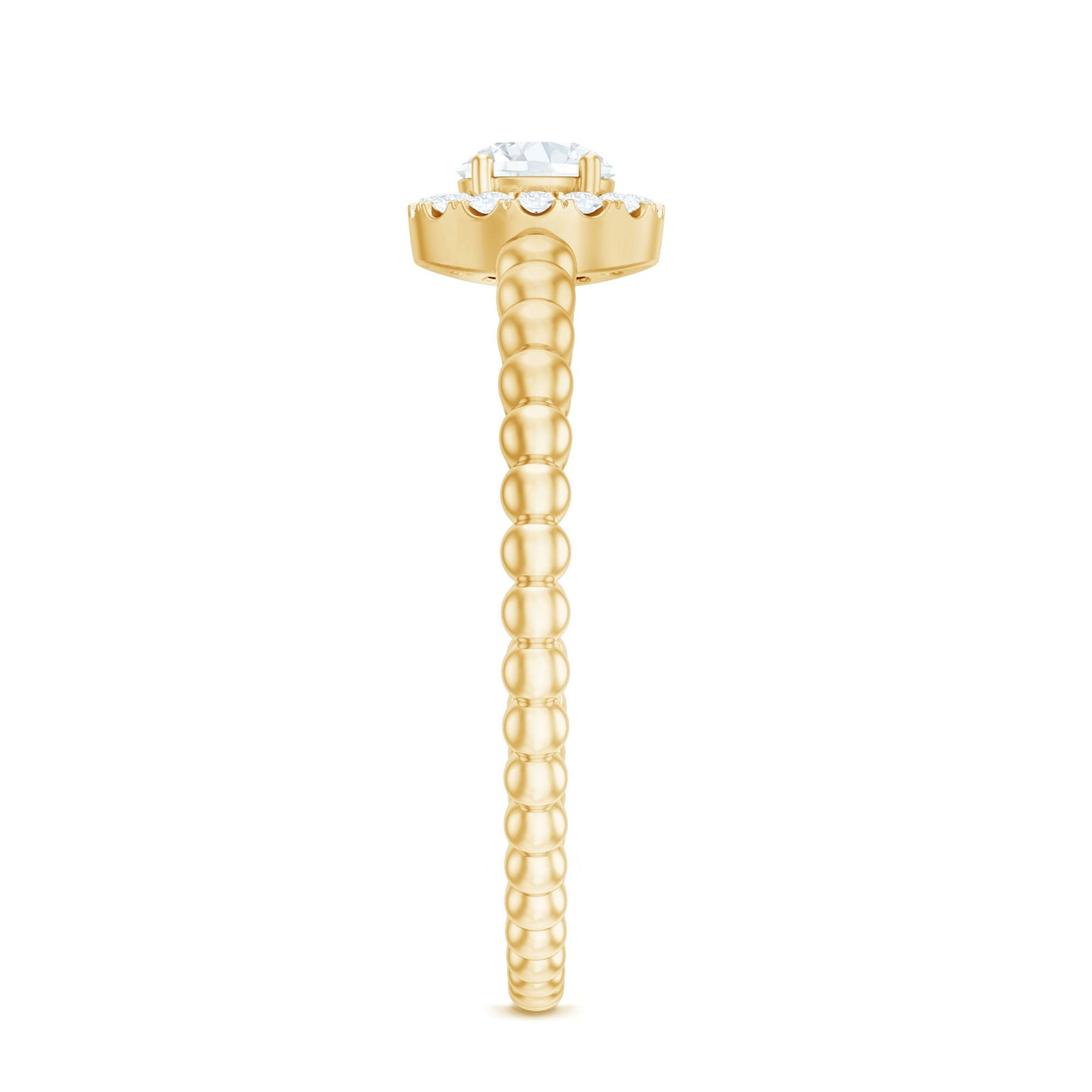 Certified Real Diamond Promise Ring with Bubble Shank