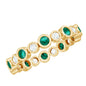 Alternating Set Lab Emerald and Moissanite Full Eternity Ring