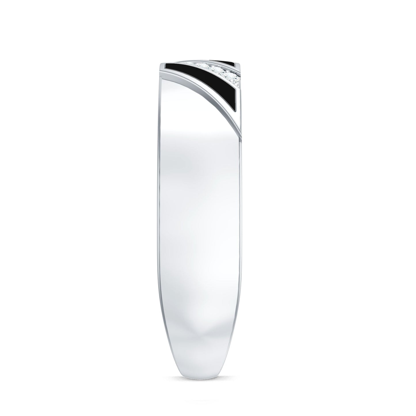 Certified Diamond Enamel Wedding Band
