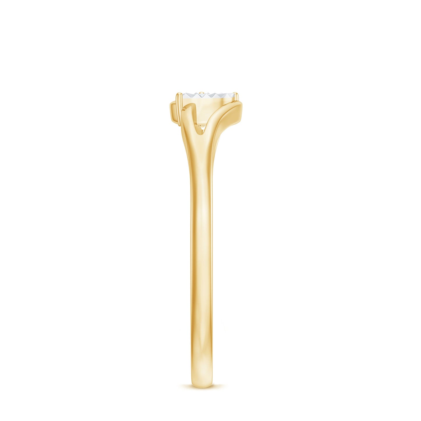 Certified Real Heart Promise Ring with Split Shank