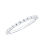 Baguette Shape Moissanite Half Eternity Stackable Ring