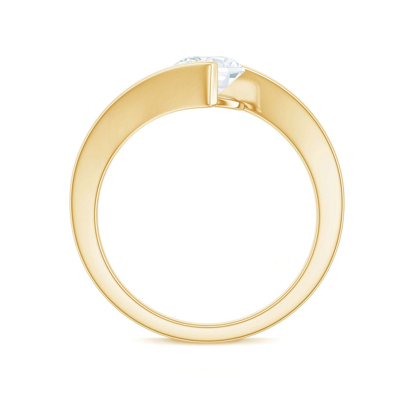 Certified 0.9 Carat Lab Grown Diamond Tension Setting Engagement Ring