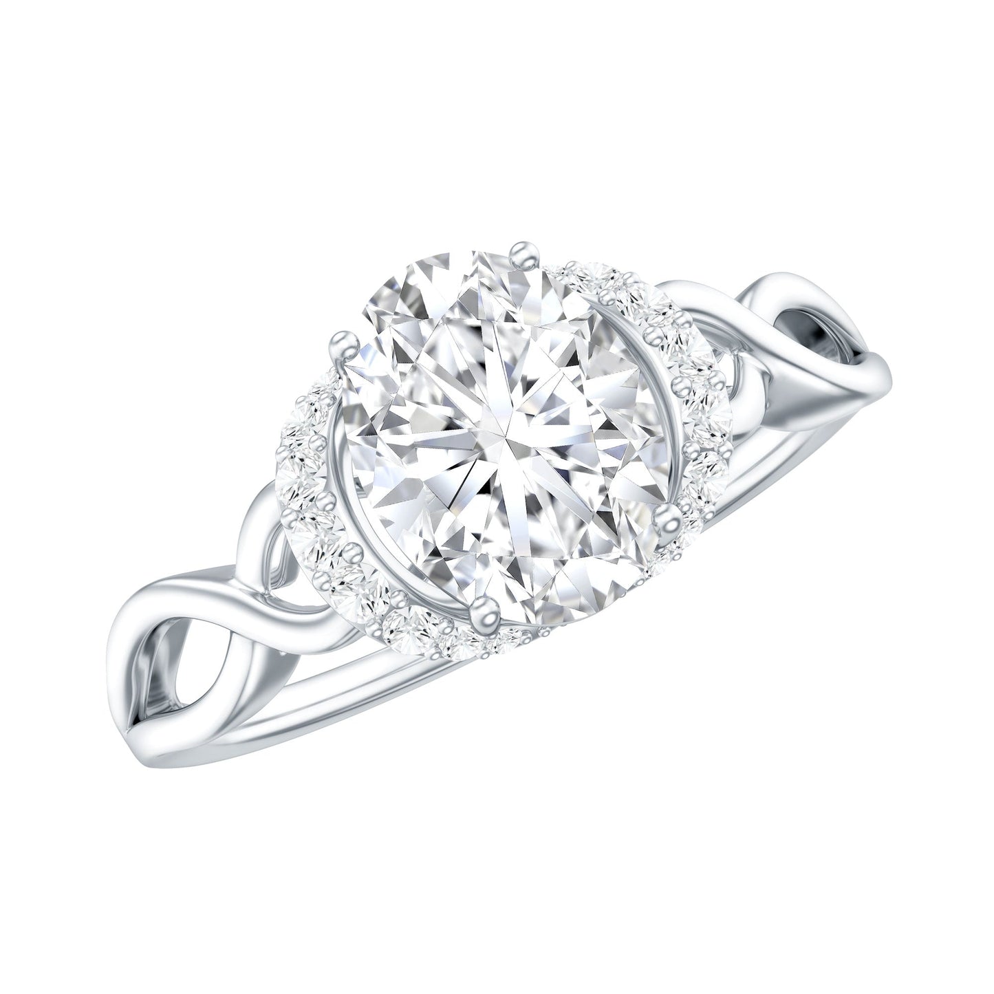 Lab Grown Diamond 1.2 Carat Oval Engagement Ring For Women