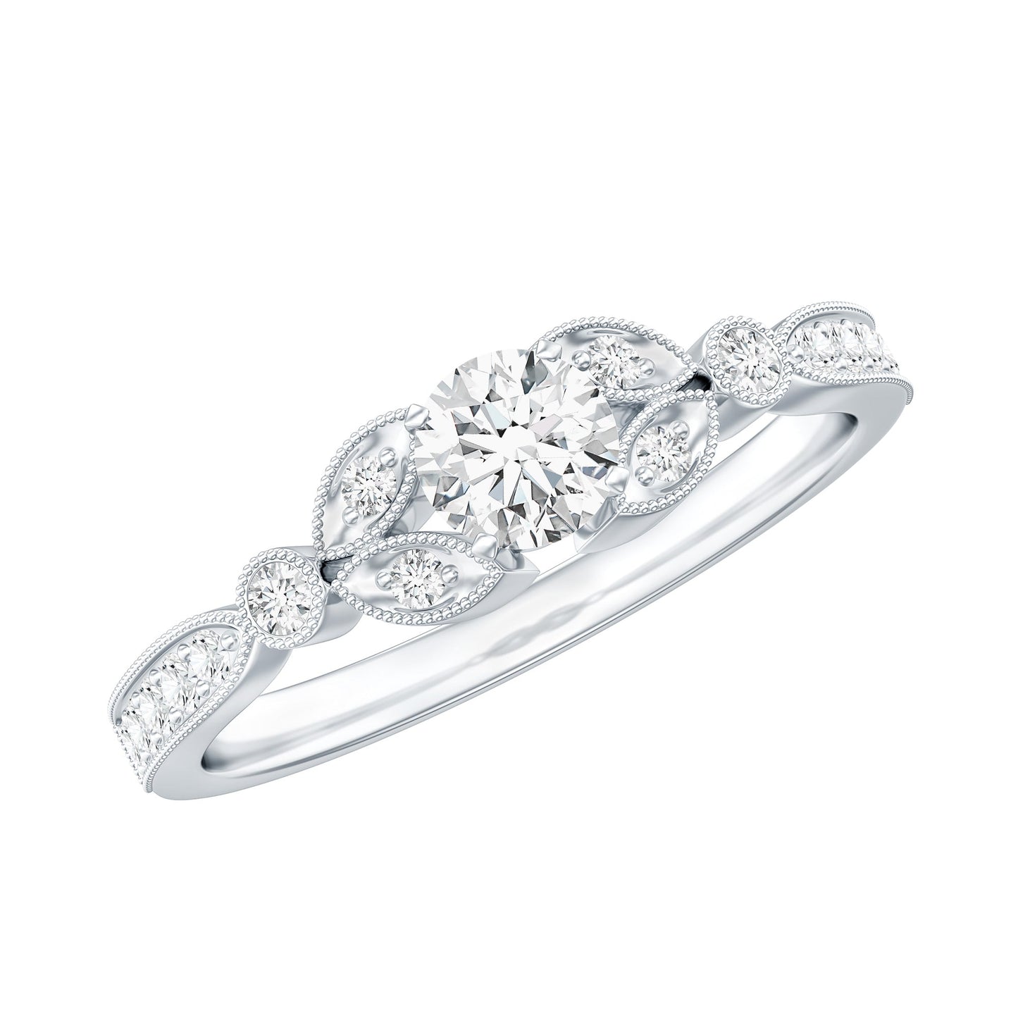Certified Lab Grown Diamond Minimal Engagement Ring