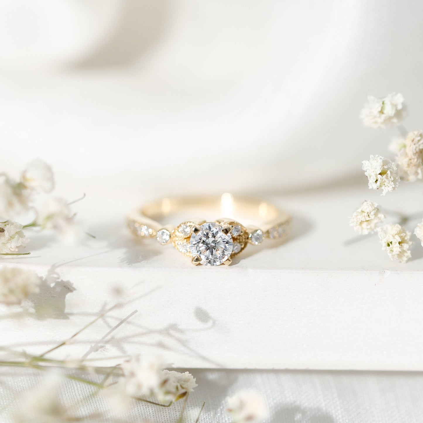 Certified Lab Grown Diamond Minimal Engagement Ring