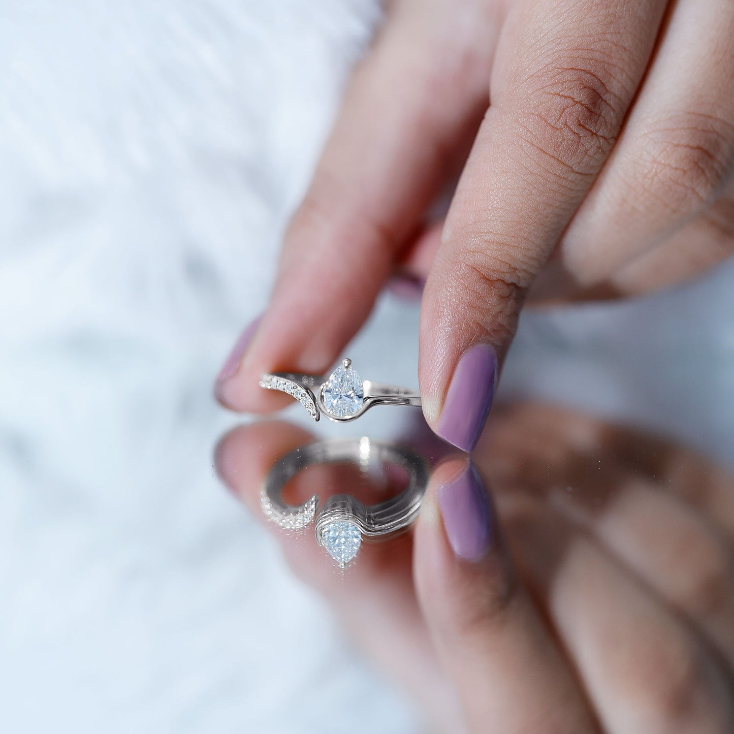 Certified Lab Grown Diamond Designer Promise Ring