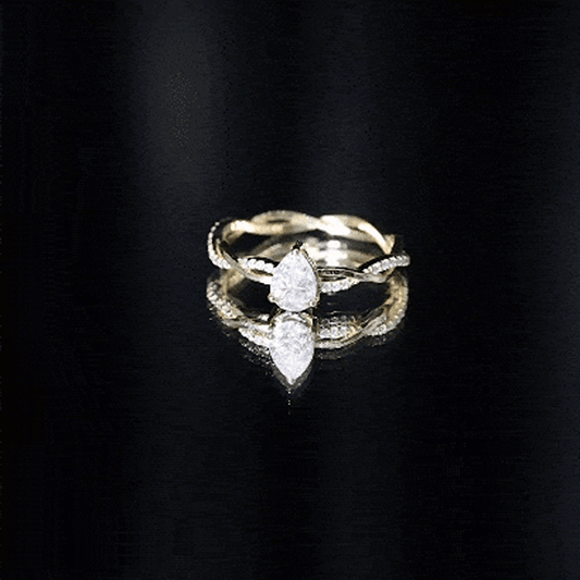 0.6 Carat Lab Grown Diamond Pear Shaped Engagement Ring