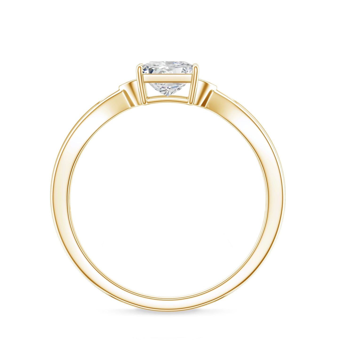 0.8 Carat Princess Cut Lab Grown Diamond Solitaire Promise Ring