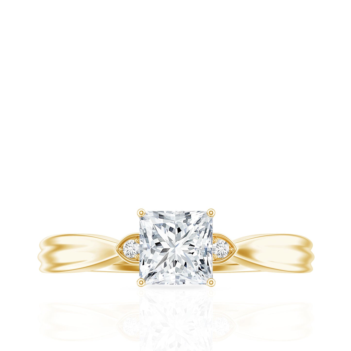 0.8 Carat Princess Cut Lab Grown Diamond Solitaire Promise Ring