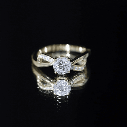 Certified 0.9 Carat Lab Grown Diamond Infinity Engagement Ring