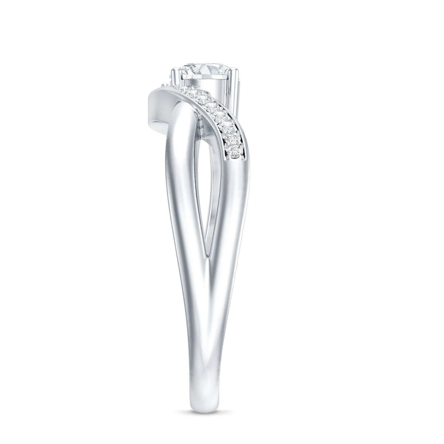 Certified 0.4 Carat Lab Grown Diamond Proposal Ring For Women