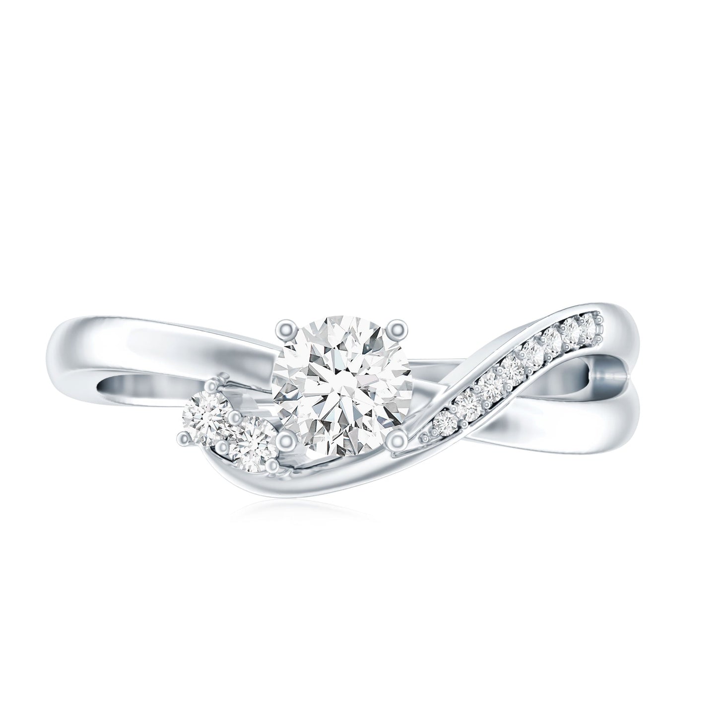 Certified 0.4 Carat Lab Grown Diamond Proposal Ring For Women