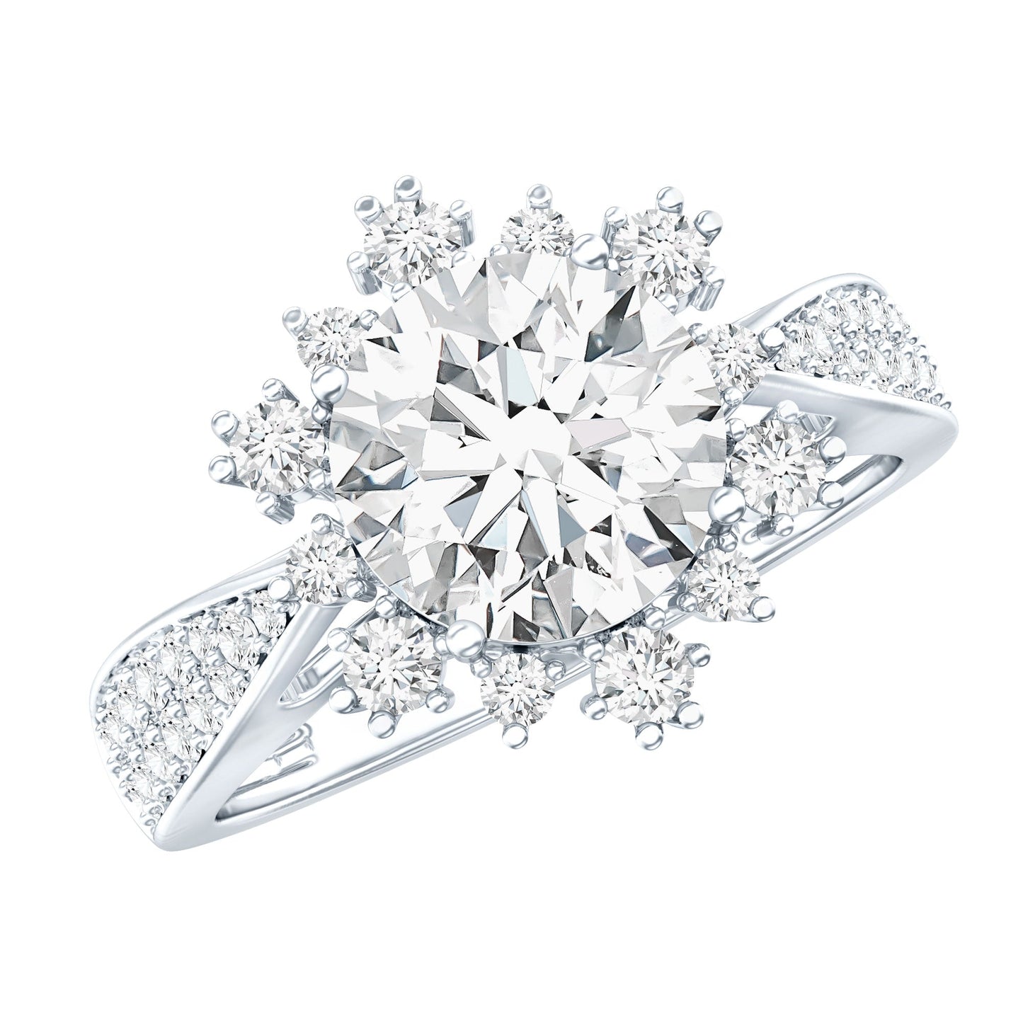 Certified 2 Carat Lab Grown Diamond Non Traditional Engagement Ring