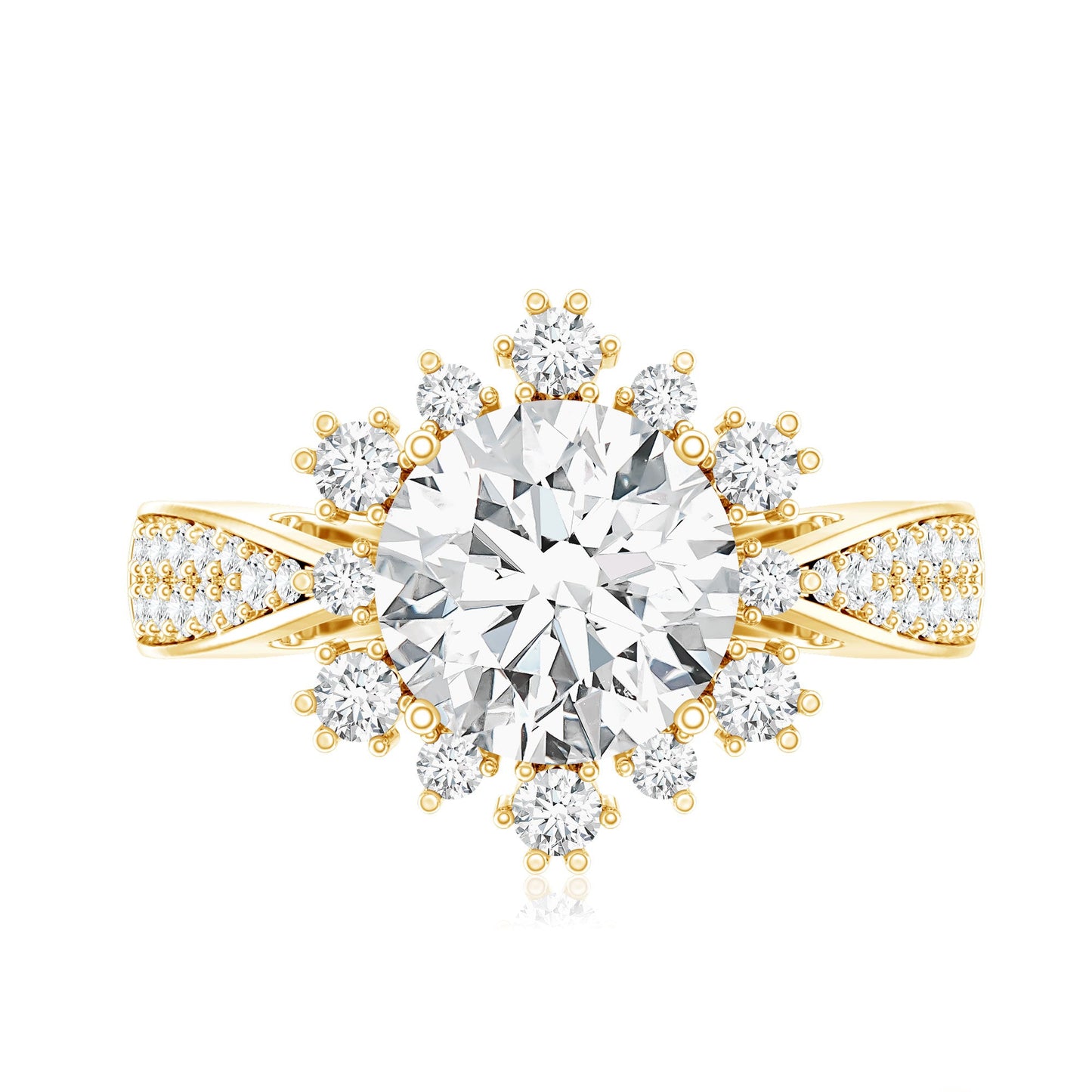 Certified 2 Carat Lab Grown Diamond Non Traditional Engagement Ring