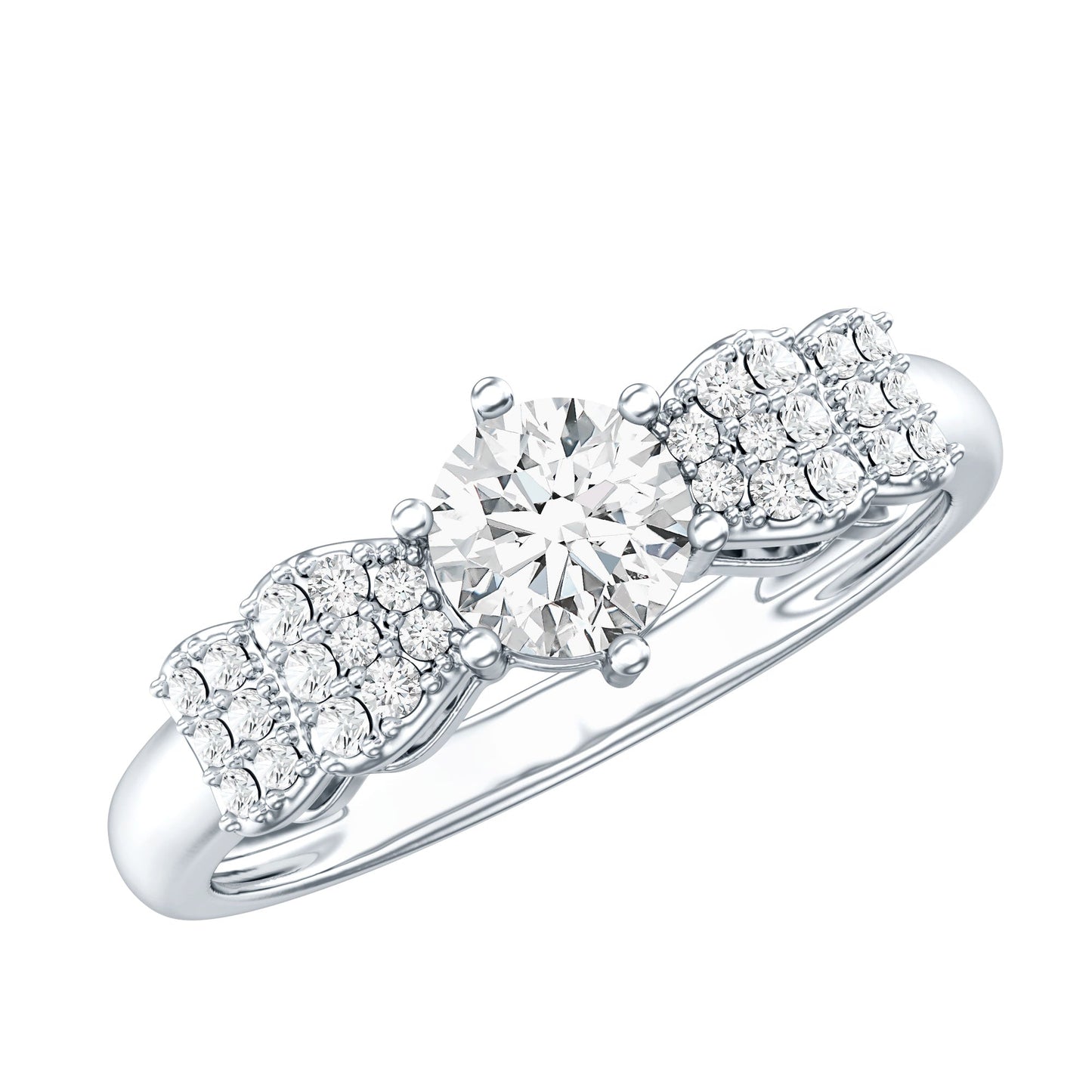 Certified Lab Grown Diamond Bow Engagement Ring