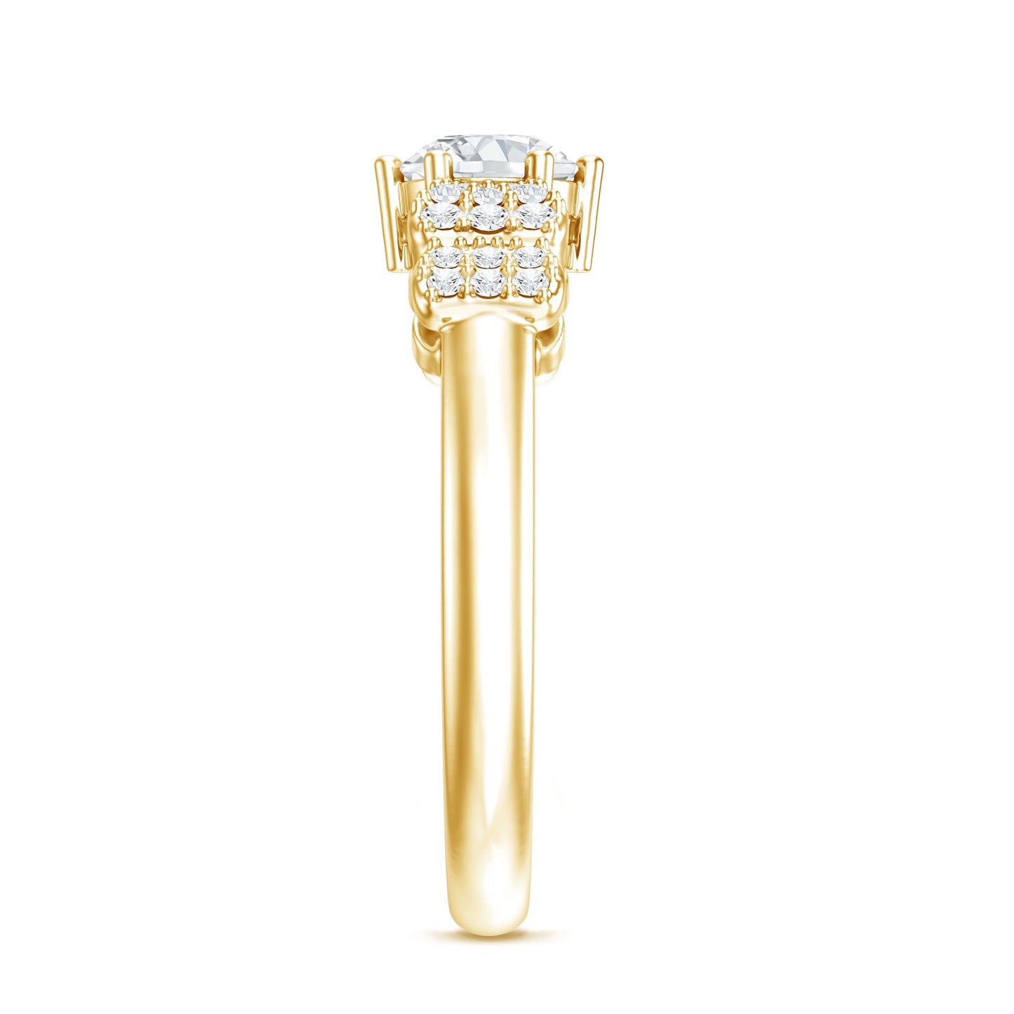 Certified Lab Grown Diamond Bow Engagement Ring