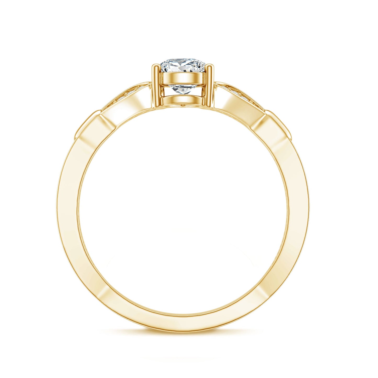 Lab Grown Diamond Teardrop Split Shank Engagement Ring