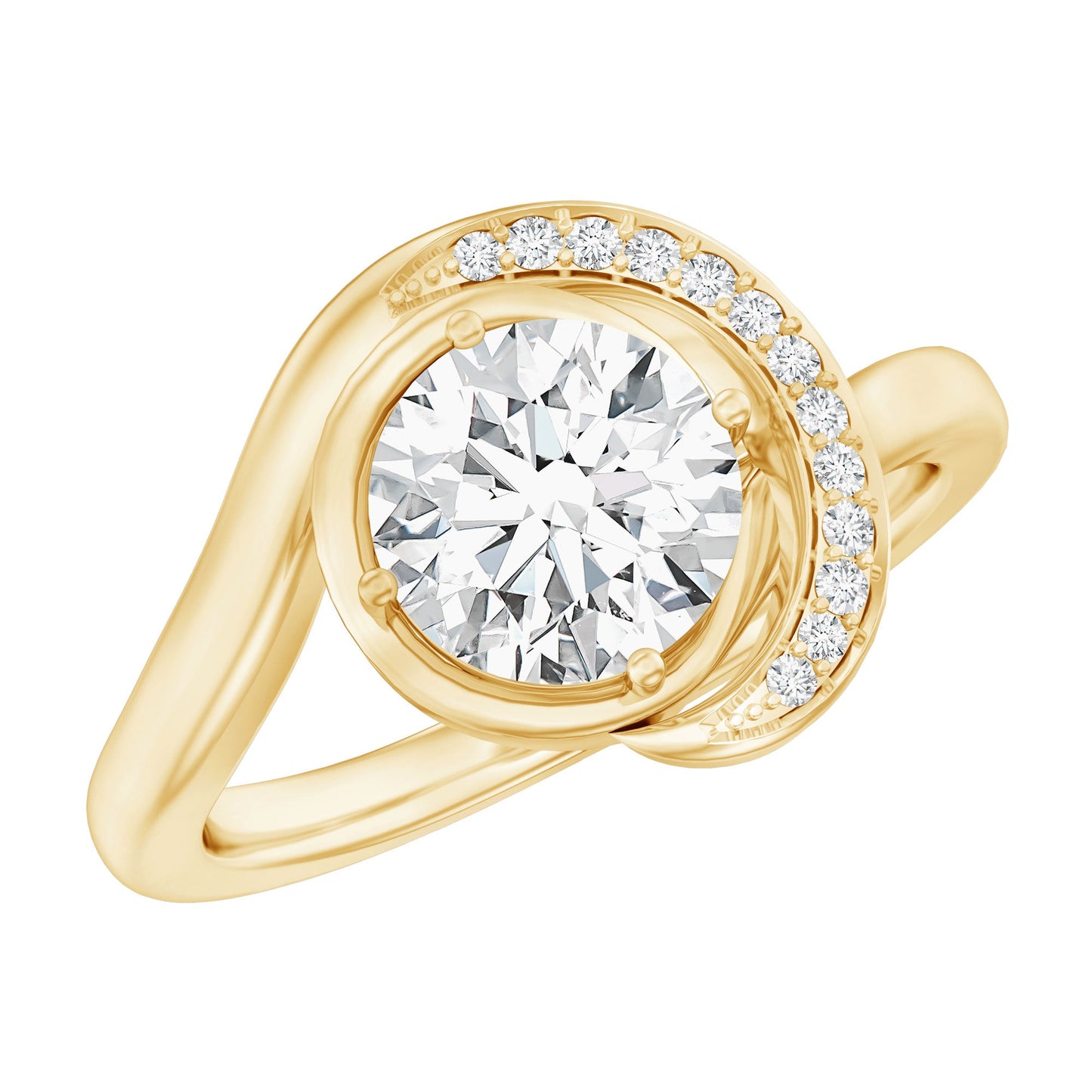 1.2 Carat Lab Grown Diamond Unique Engagement Ring For Her