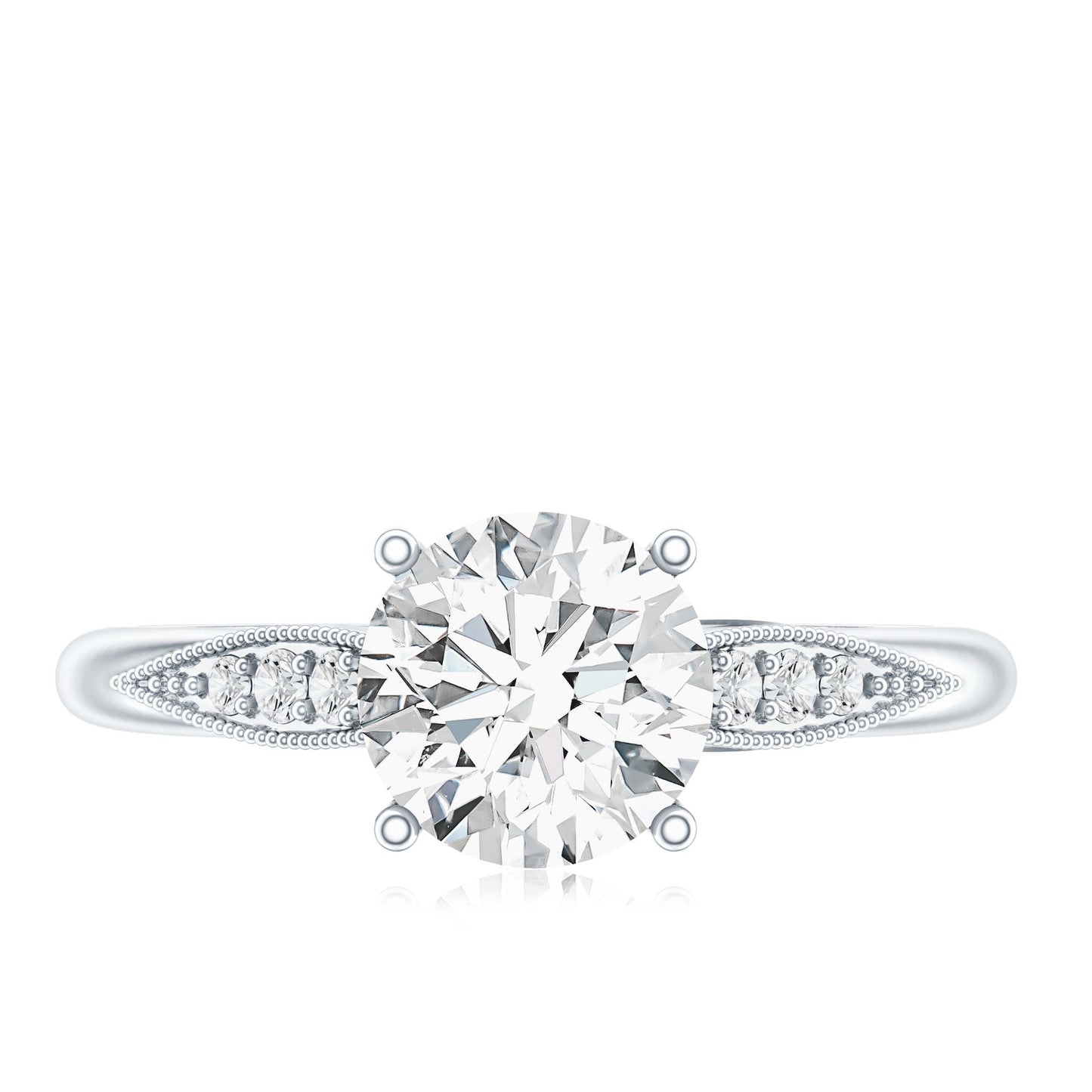 Certified 2 Carat Lab Grown Diamond Classic Engagement Ring