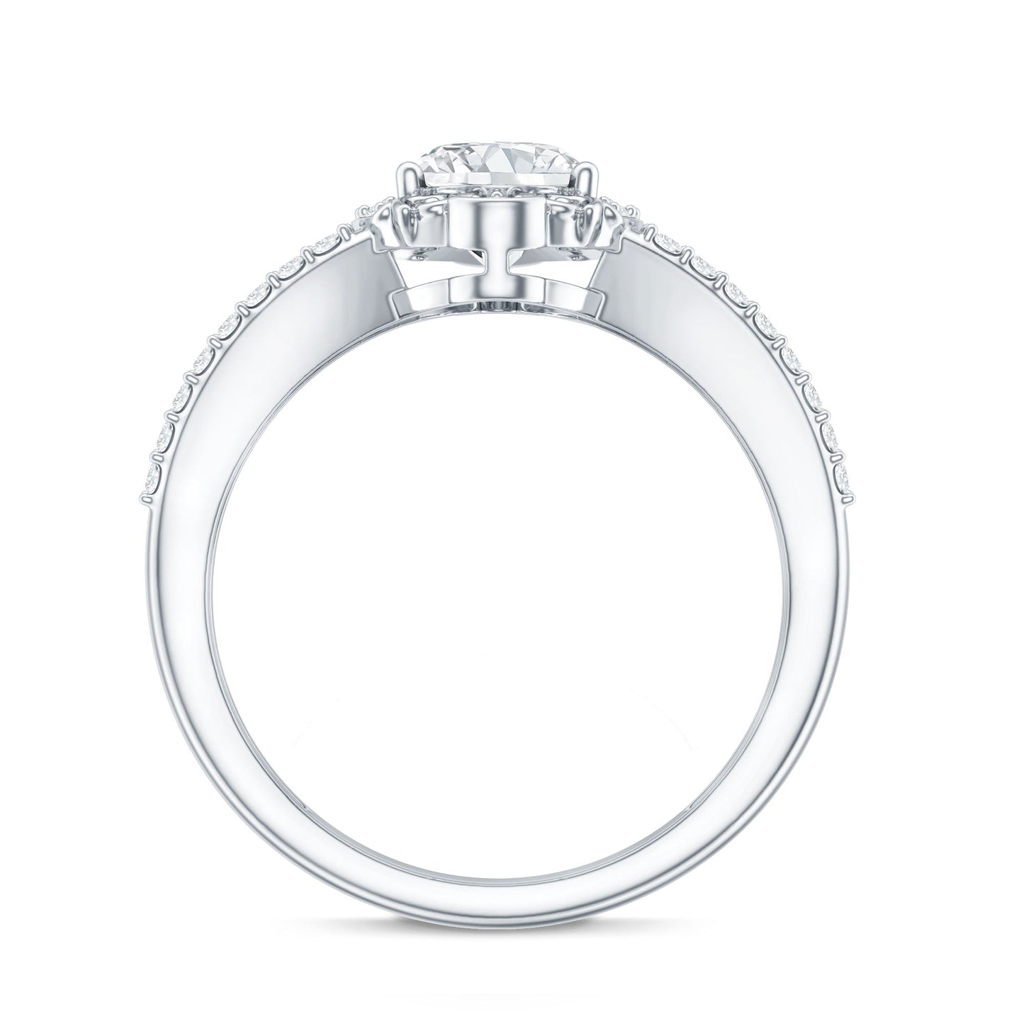1.2 Carat Oval Lab Grown Diamond Vintage Engagement Ring For Women
