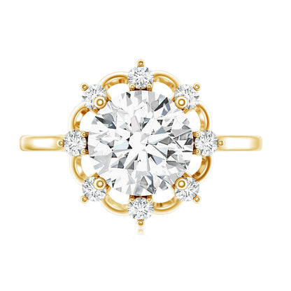 2 Carat Lab Grown Diamond Statement Engagement Ring