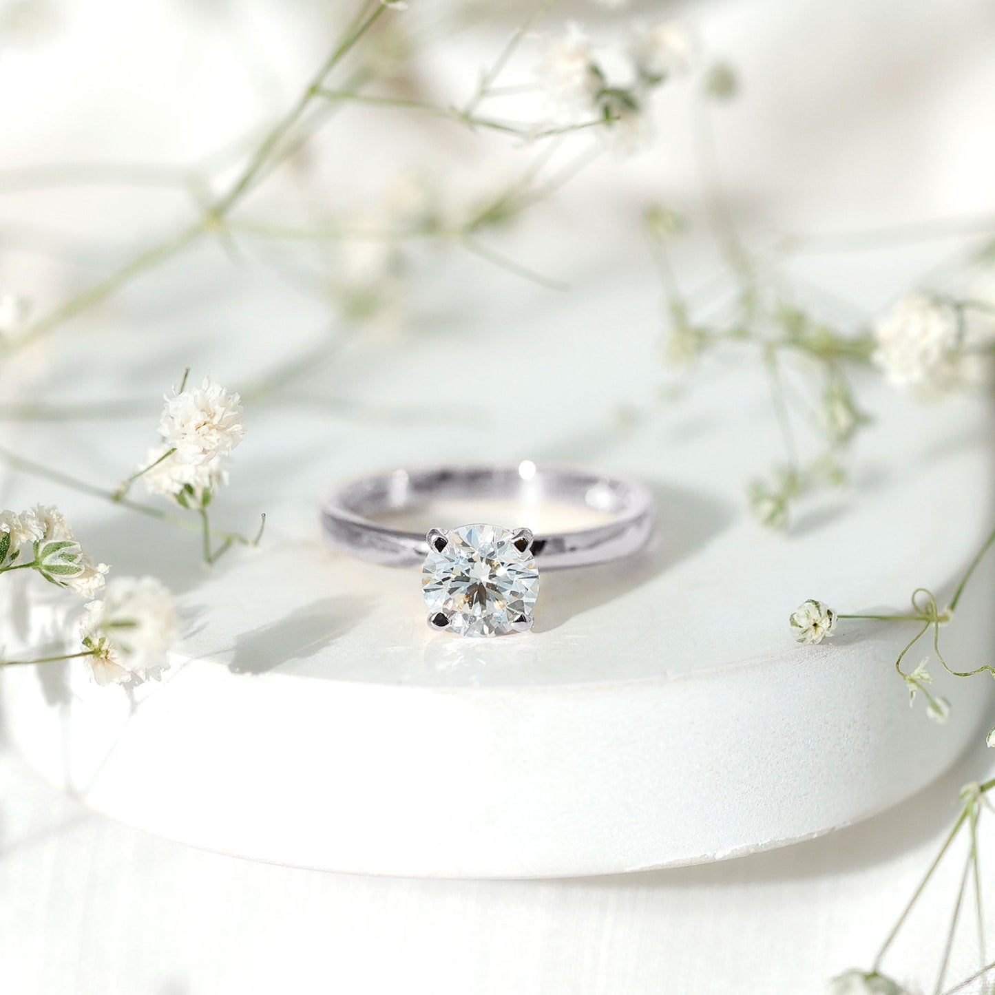 Lab Grown Diamond 1 Carat Engagement Ring For Women
