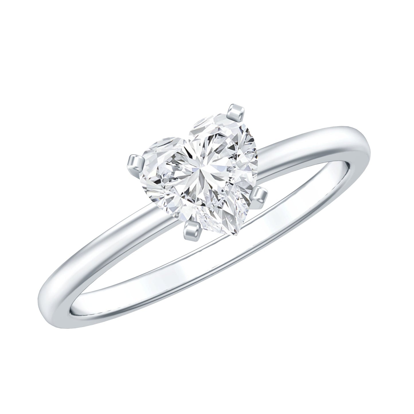 Certified 1.2 Carat Lab Grown Diamond Heart Engagement Ring