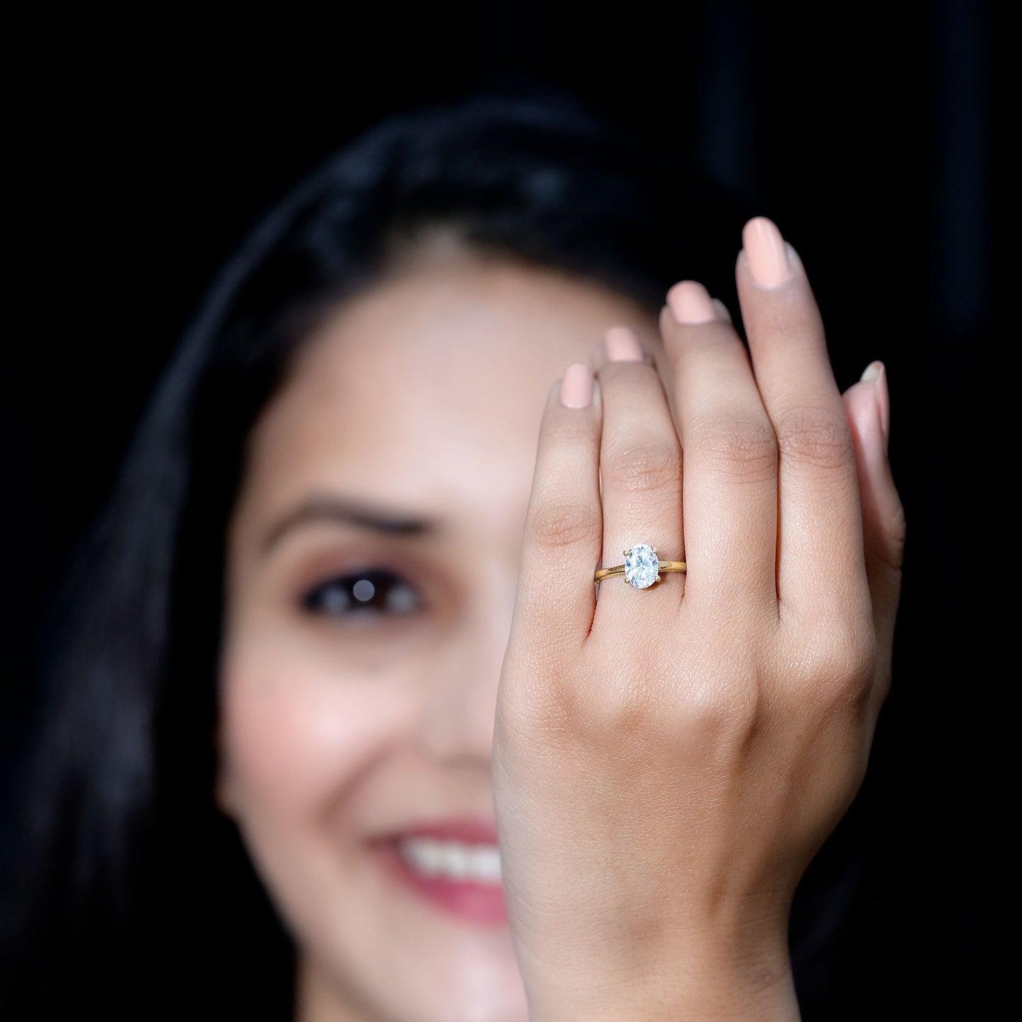 Certified 1.2 Carat Lab Grown Oval Diamond Engagement Ring