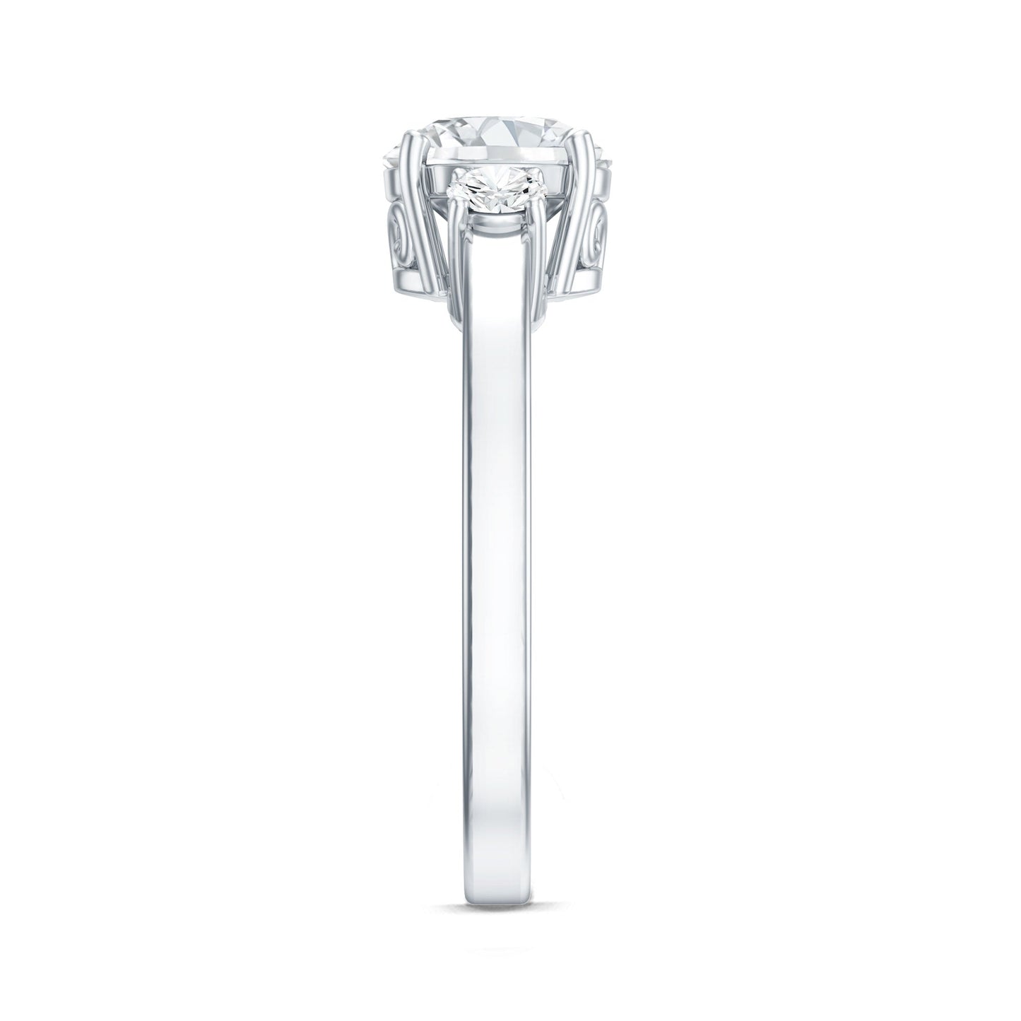1.2 Carat Lab Grown Diamond 3 Stone Engagement Ring for Women