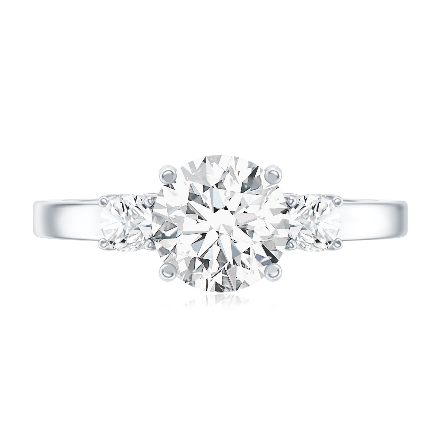 1.2 Carat Lab Grown Diamond 3 Stone Engagement Ring for Women