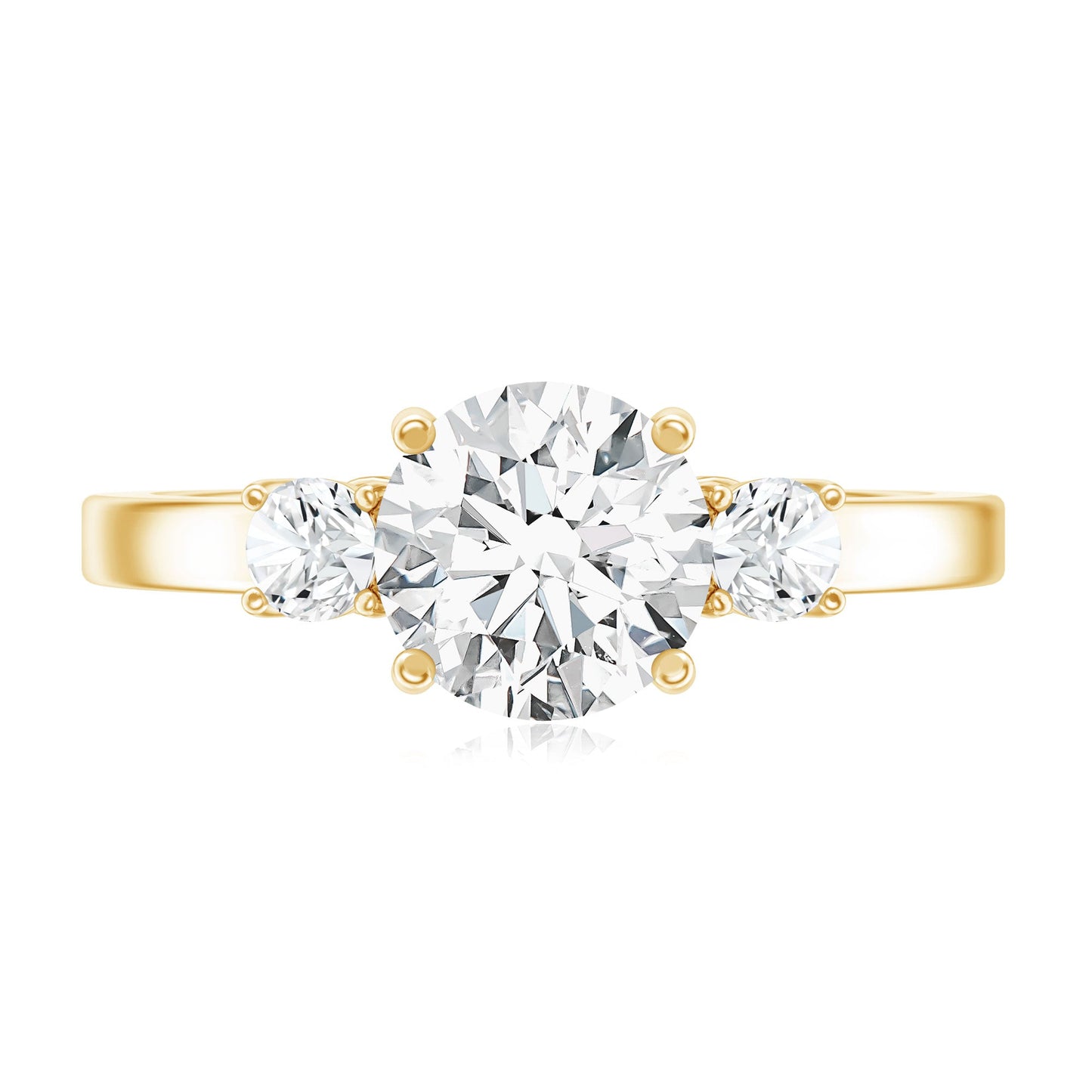 1.2 Carat Lab Grown Diamond 3 Stone Engagement Ring for Women