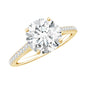 Solitaire Lab Grown Diamond Ring with Side Stones for Women