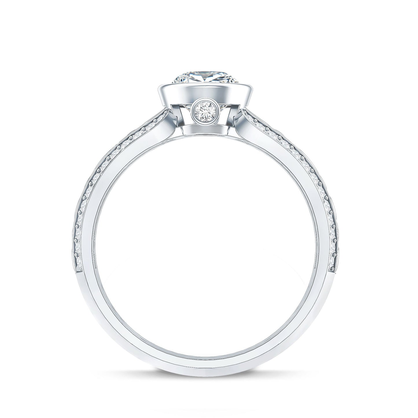 Certified Lab Created Diamond Antique Engagement Ring for Women