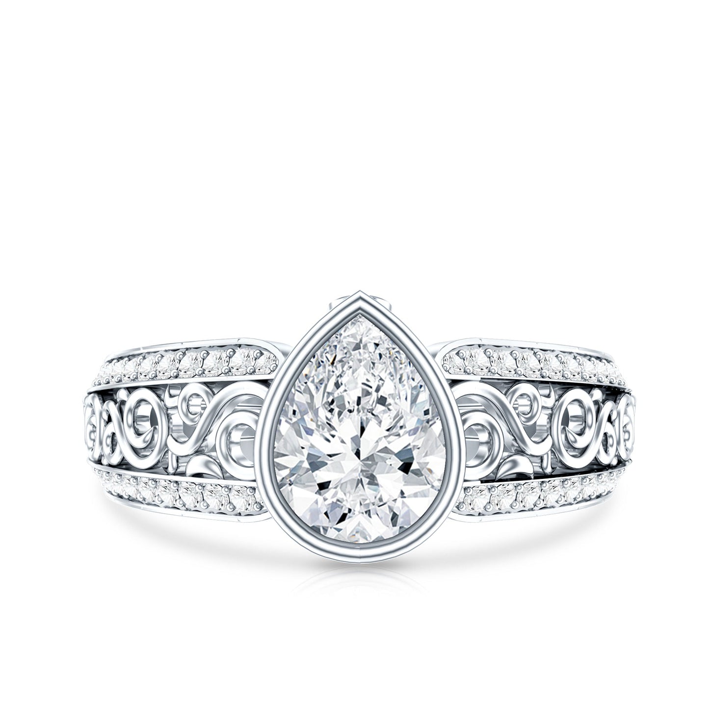 Certified Lab Created Diamond Antique Engagement Ring for Women