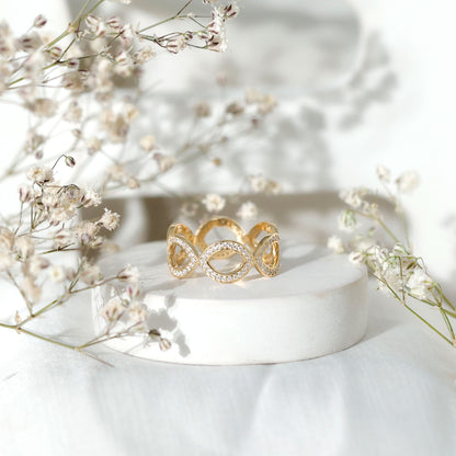 Lab Created Diamond Infinity Band Ring for Women