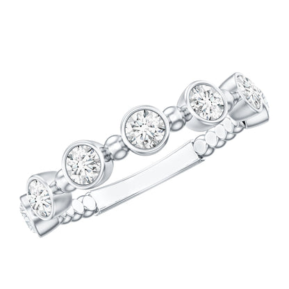 Bezel Set Lab Grown Diamond Wedding Anniversary Band