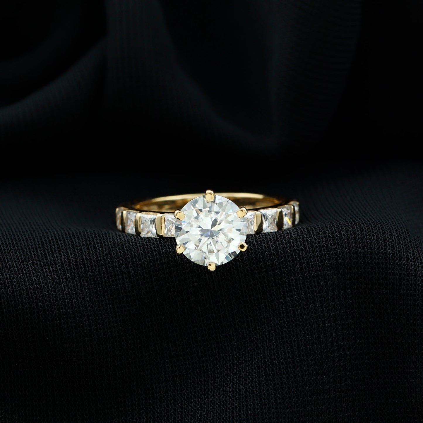 Certified 2 Carat Lab Diamond Round Engagement Ring With 6 Prong