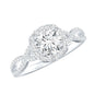 Classic Lab Grown Diamond Criss Cross Engagement Ring